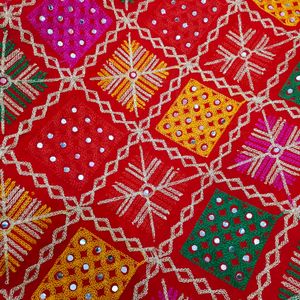 Phulkari With Mirror Work