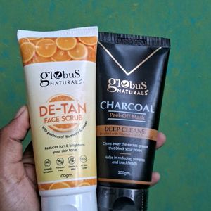 Global Naturals Face Scrub And Peel-off Mask