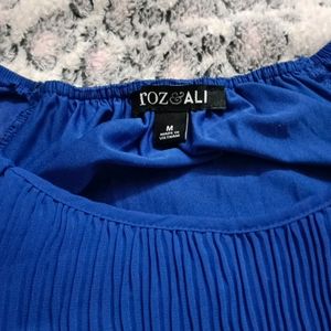 Blue Half Sleeves Top