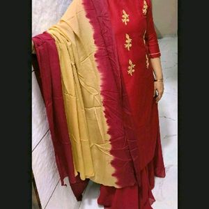 Kurti Skirt Full Set With Dupatta