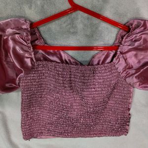 Pink Colour Crop Top