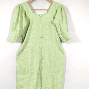 Mint Green Embroidery Kurta (Women's)