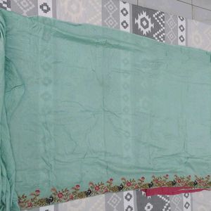 Ethnic Sea Green Saree