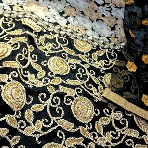 BLACK GOLDEN EMBROIDERED SUIT On Eid