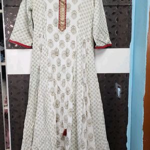 White Anarkali Kurta