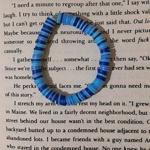 Blue Fimo Beads Bracelet