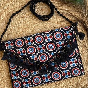 Ajrakh Printed Sling Bag