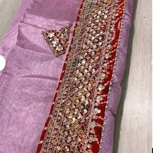 New Cotton Silk Saree With Blouse Piece