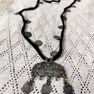 Antique Tribal Long Coin Neckpiece