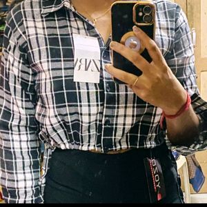 Cropped Shirt Style Top
