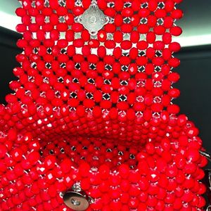 Beautiful Red Color Beaded Bag❤️✨