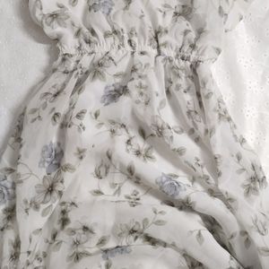 coquette floral frill dress