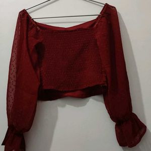 Maroon Smoking Top