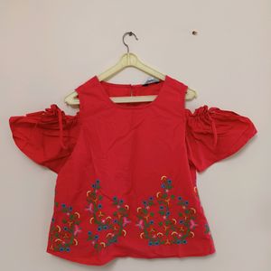 Max Cotton Top With Embroidery