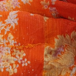 Orange Printed Patiala Pant (Women)