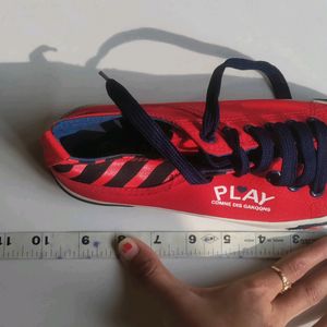 Red Trendy Sneakers Lace-up Shoes Unisex