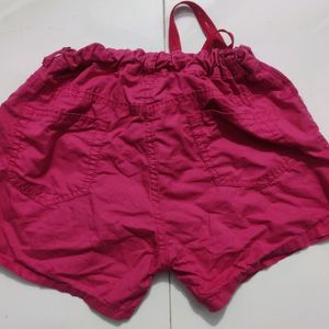 Pink Cotton Shorts