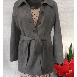 Imported H&M Hooded Overcoat