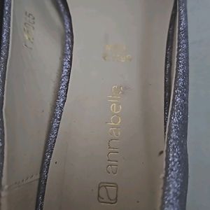 Silver Ballerina Heel Shoes