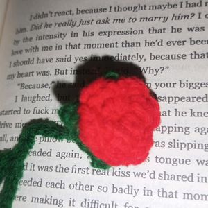 Rose Crochet Bookmark