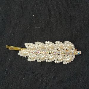 Pearl Leaf Flower Hairpin