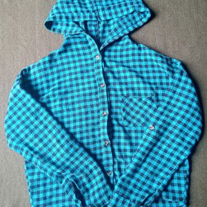 Green Button Up Checkered Shirt