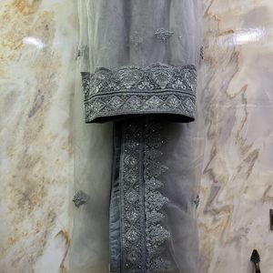 Grey Sharara And Choli