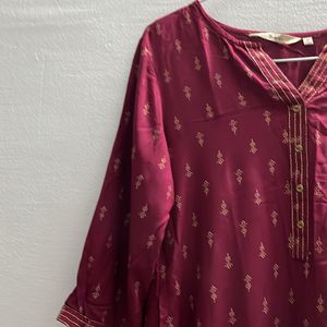 Maroon Dailywear Kurta