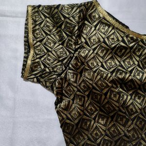 Daily Wear Black And Golden Blouse