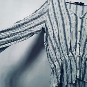 MARKS & SPENCER VERTICAL STRIPED TOP