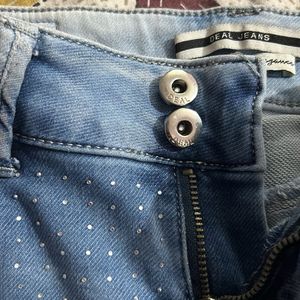 Beautiful Embellished Blue Jeans