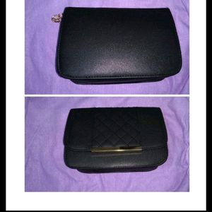 Black Sling Bag (with golden chain) @100