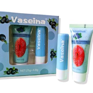 Hand Cream and Lip Balm Set with Blueberry Extract