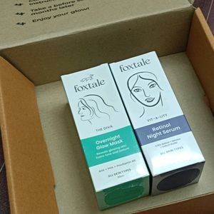 FOXTALE Combo Overnight Glow Mask,Retinol Serum