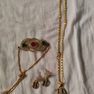 Full Set - Necklace, Earrings And Bracelet