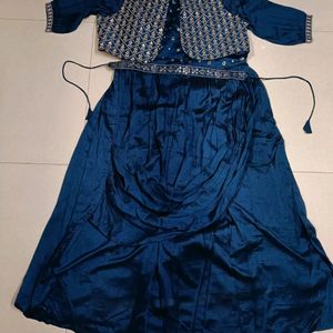 Blue Gown With Jacket