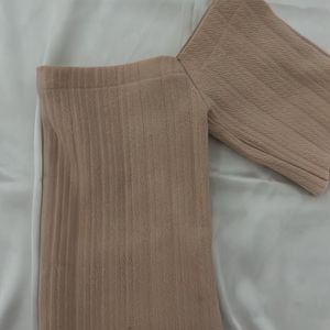 Square nude Top