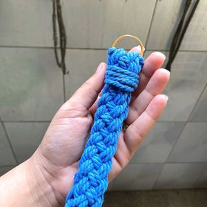 💥🆕️ Blue Macrame Keychain