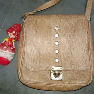 Leather Golden Bag