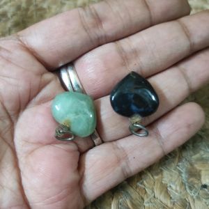 Two Natural Stone Vintage Pendants