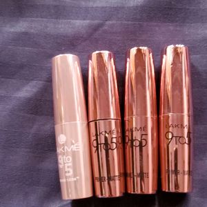 Lakme 9 To 5 Lipstiks Set Of Five