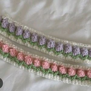 Handmade Tulip Crochet  Hairband