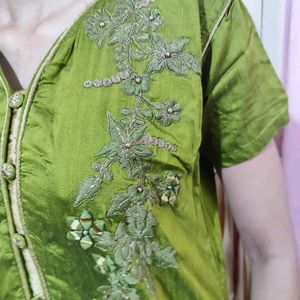 Green Short Kurti For Women