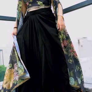 Black Indowestern Dress