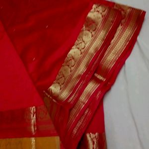 Red&Yellow Saree (W/O Blouse)