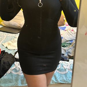 full sleeve zip up dress