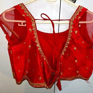 Red Work Blouse