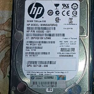 Hp 500gb Hdd 2.5 Inch 7200 Rpm