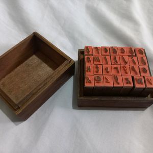 Vintage Wooden Alphabet Stamp