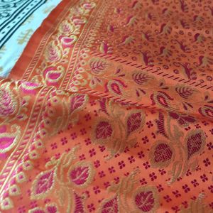 Vintage Silk Benarasi Stole From Benaras